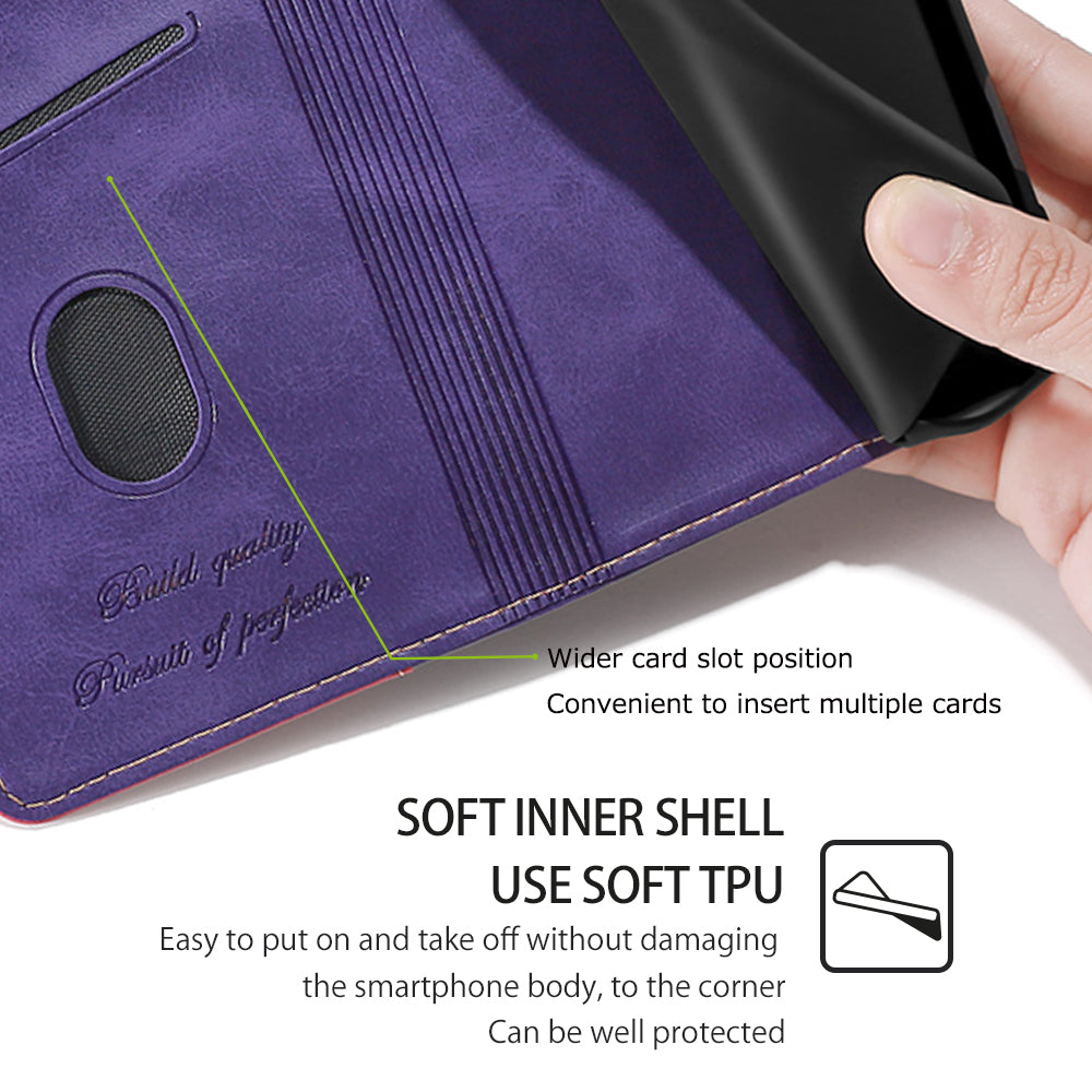 For Samsung Galaxy S24 Case Dual-color Flip Stand Leather Phone Cover For Samsung Galaxy S24 Case Dual-color Flip Stand Leather Phone Cover